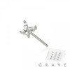 CZ PRONG BUTTERFLY 316L SURGICAL STEEL PIN NOSE RING BOX